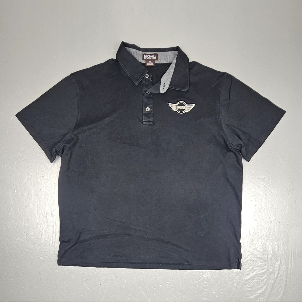 Michael Kors x Mini Cooper‎ Polo Shirt Mens XL Black Short Sleeve Casual
